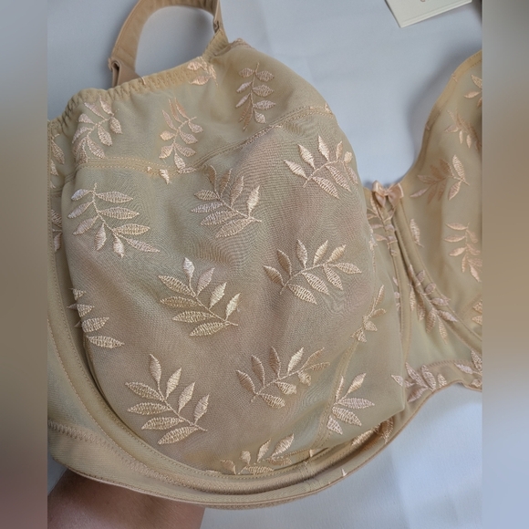 NWT PANACHE Tango Balconnet Women Bra Size 40J Beige See Through - Picture 4 of 8